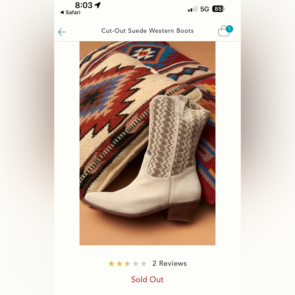 Cut out Suede boot from Anthropologie.